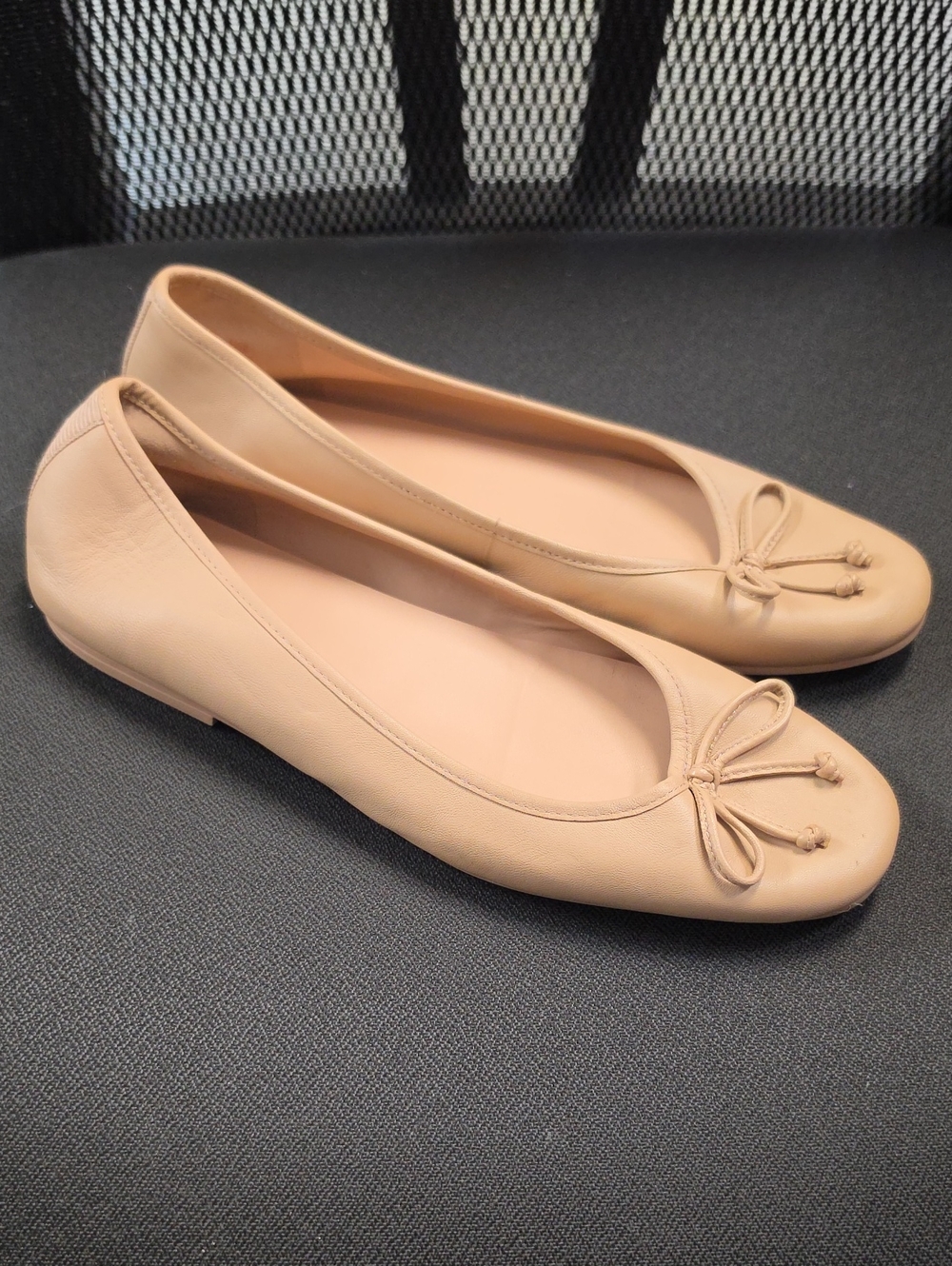 Cole Haan Beige Bow Ballet Flats